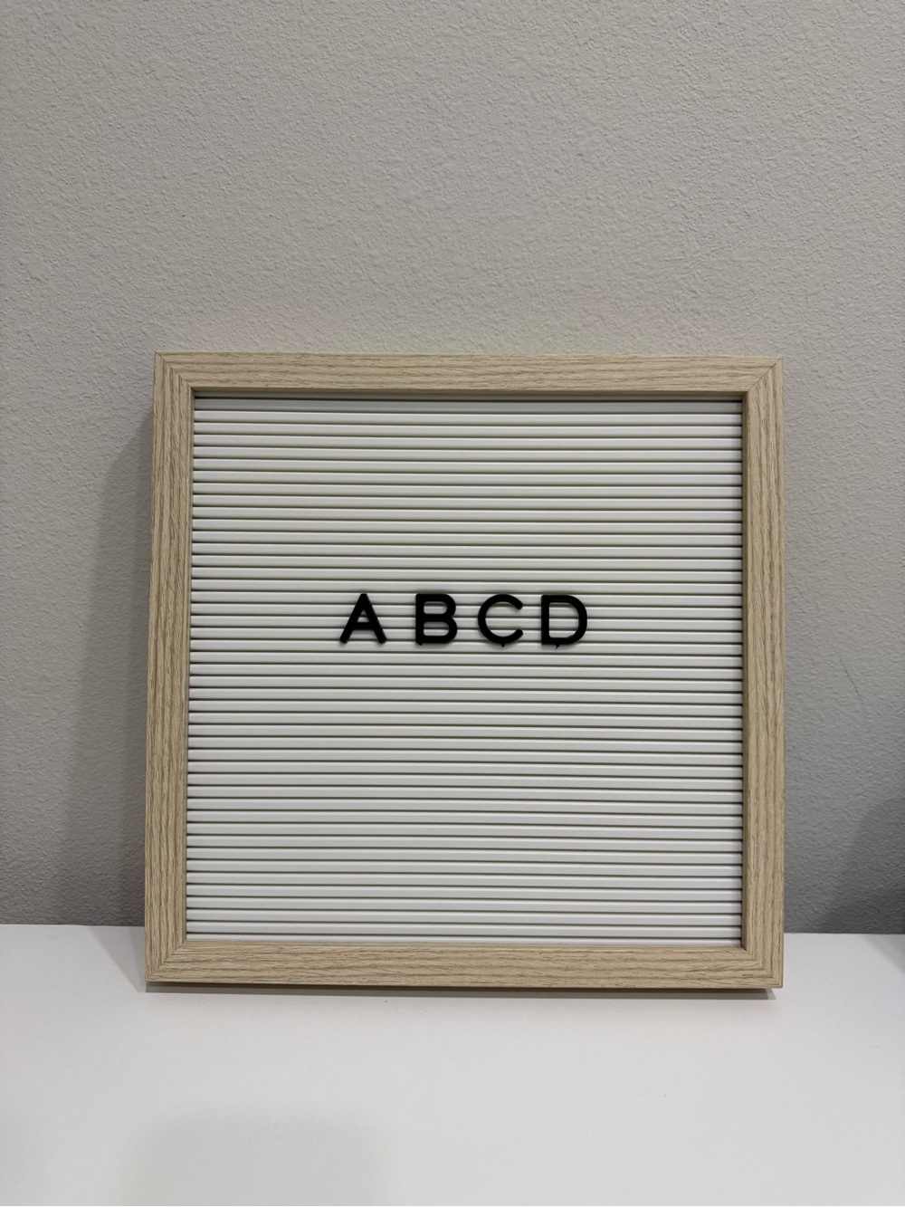 Wood Frame Letter Board With Changeable Letters